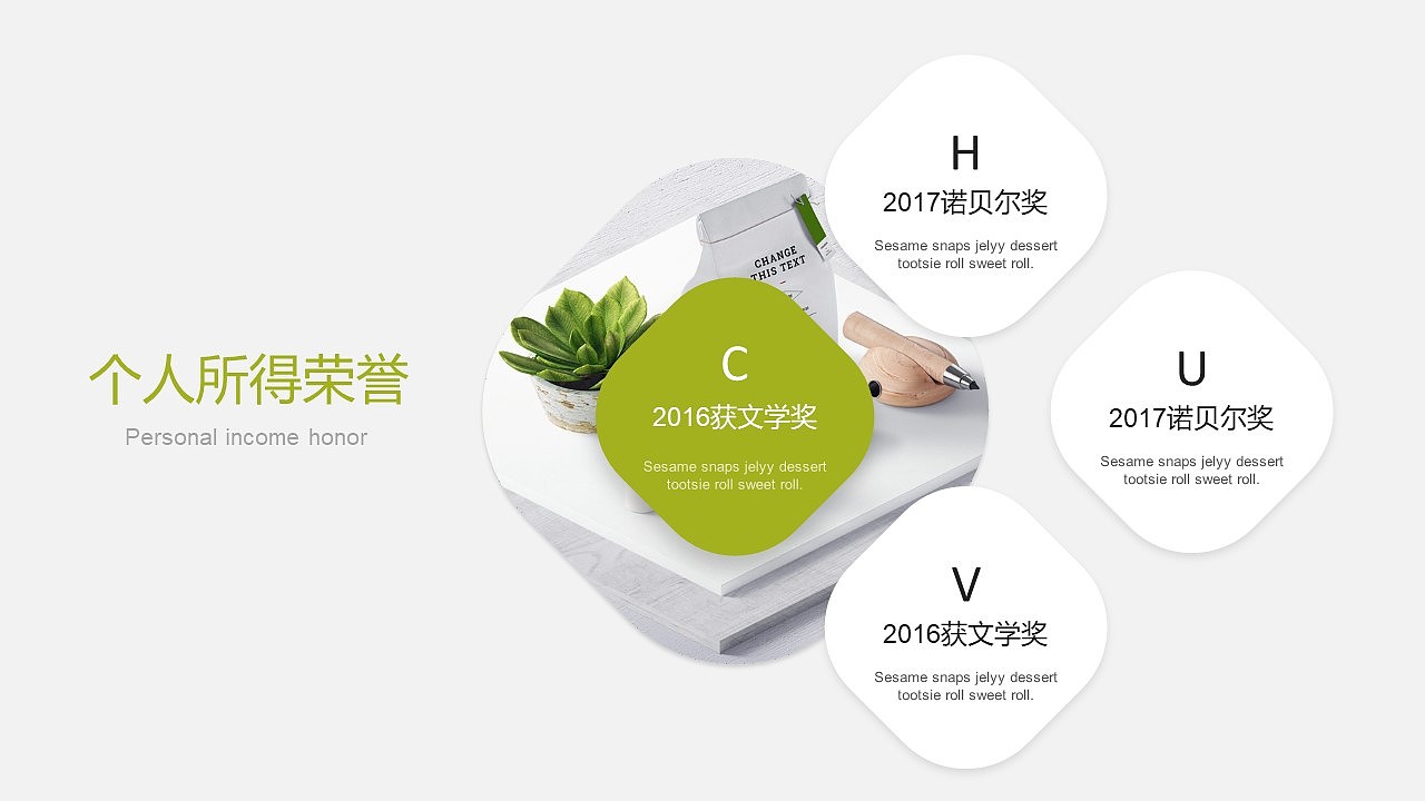 精美简洁个人简介PPT模板