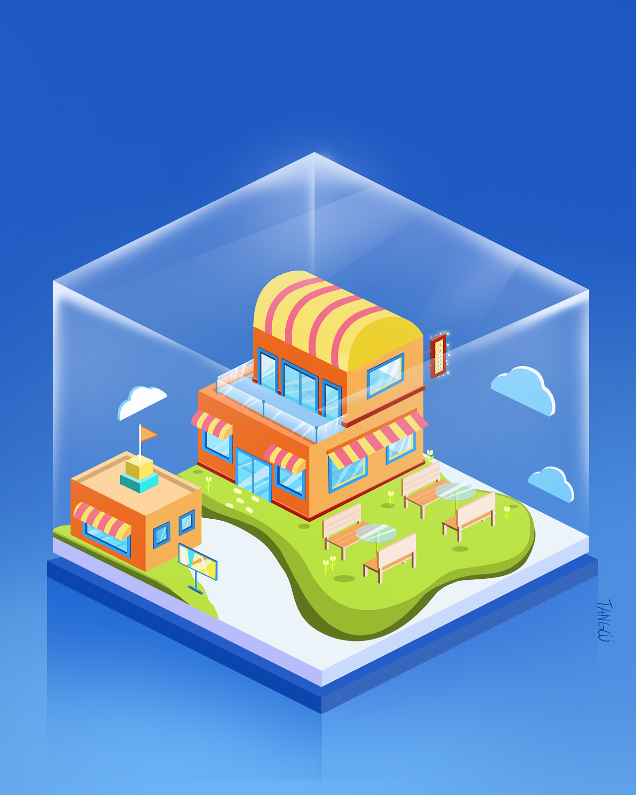 2.5d插画——商店|插画|商业插画|a糖醋 - 原创作品 - 站酷 (zcool)