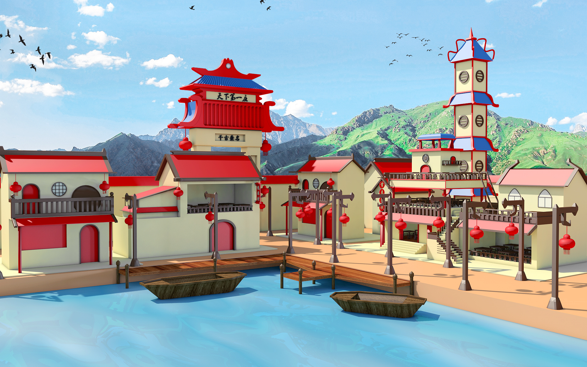 古建筑|三维|场景|丶流洫de云 - 原创作品 - 站酷 (zcool)