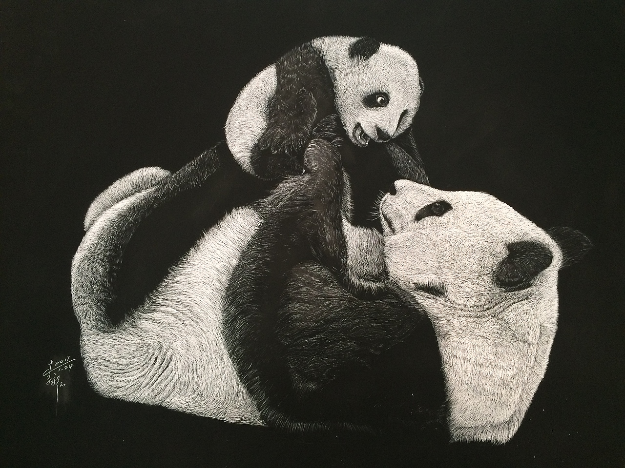 李子哥动物亲子系列刮画集（第一季）（图ZMTU3OTg5ODUy） - 绘画 - 站酷设计师李子哥原创素材 - 站酷ZCOOL