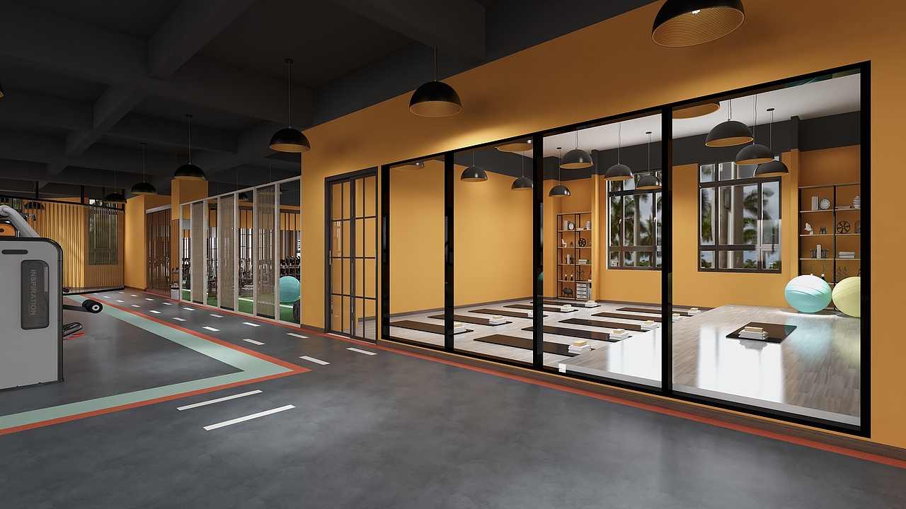 珠宝大学健身房（图ZMjY2NzMzNDM2） - 商业空间设计 - 站酷设计师样斌兵原创素材 - 站酷ZCOOL