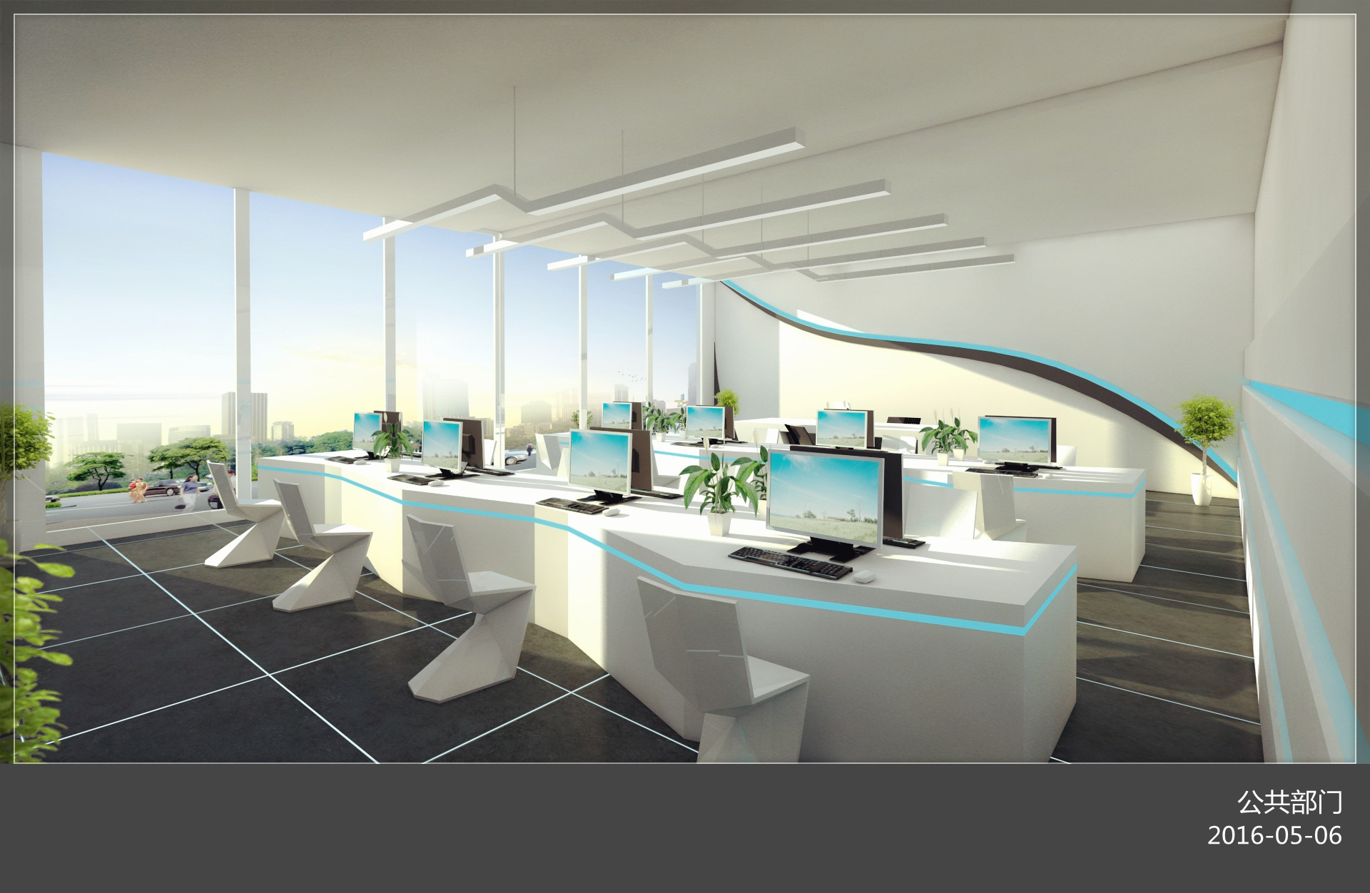 虚拟-现代办公室设计