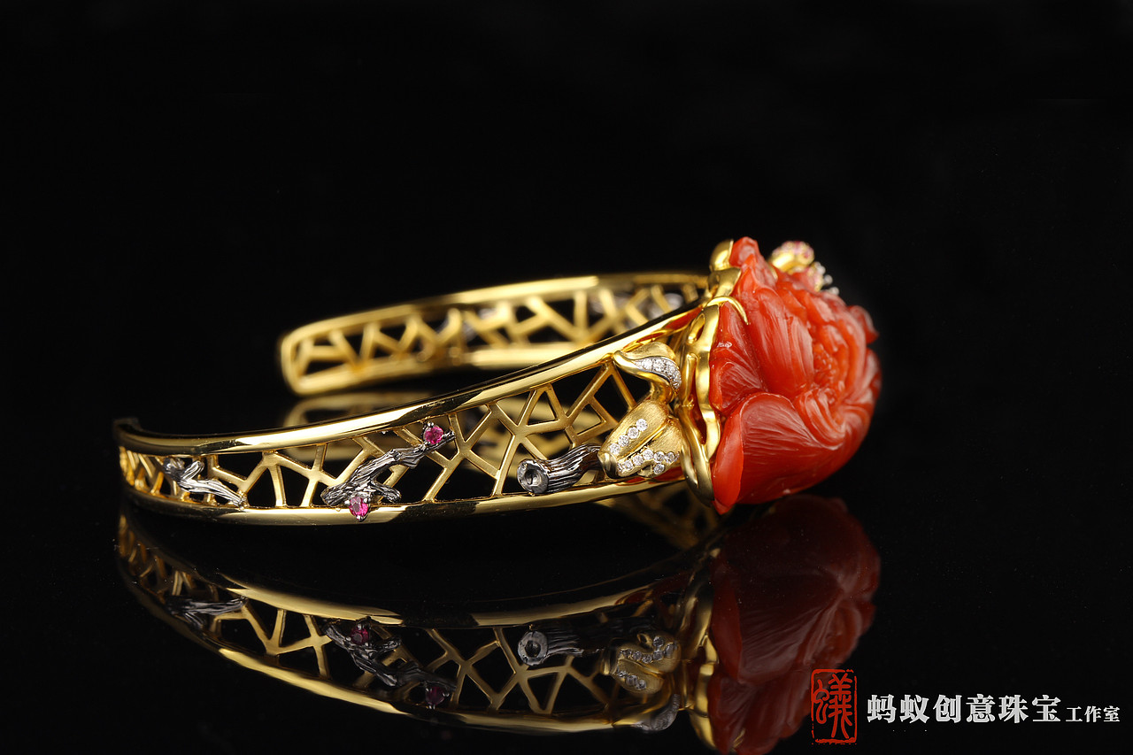 蚂蚁创意珠宝工作室——珊瑚花手镯（图ZMTE0NzE5NzU2） - 首饰设计 - 站酷设计师蚂蚁创意珠宝原创素材 - 站酷ZCOOL