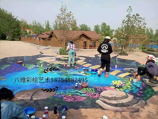 3D地面立体画 山西彩绘 太原墙绘