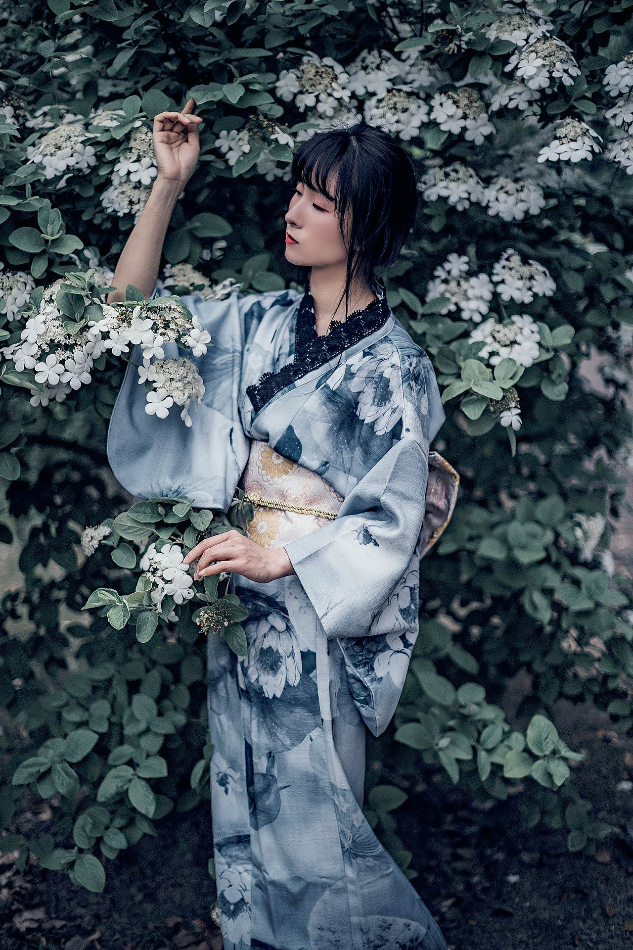 和服 绣球花 （第一次来站酷玩，嘿嘿）（图ZMTEzMDMzMTAw） - 人像摄影 - 站酷设计师李子木LZM原创素材 - 站酷ZCOOL