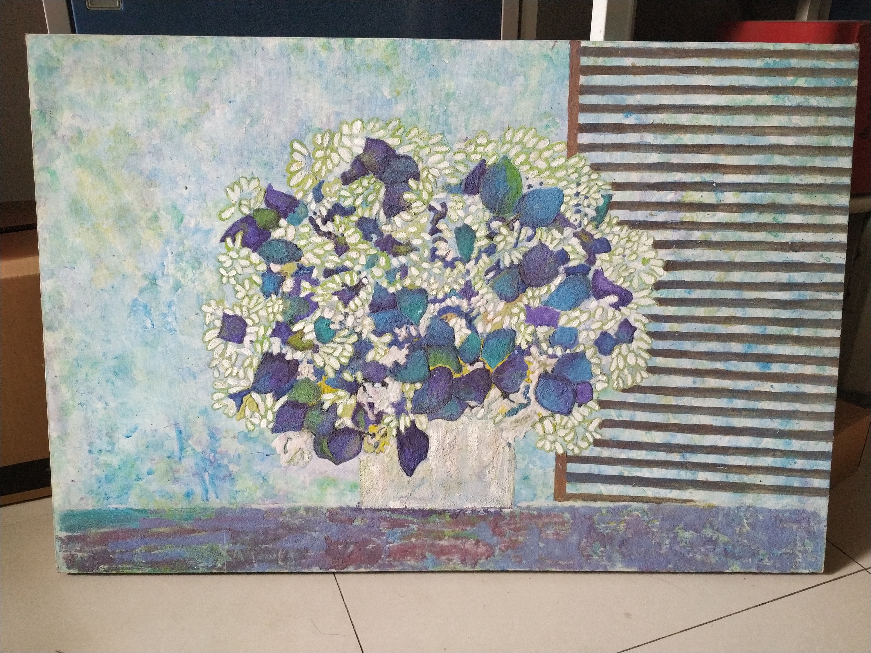 岩彩画|手工艺|工艺品设计|小花猫1994 - 原创作品 - 站酷 (zcool)