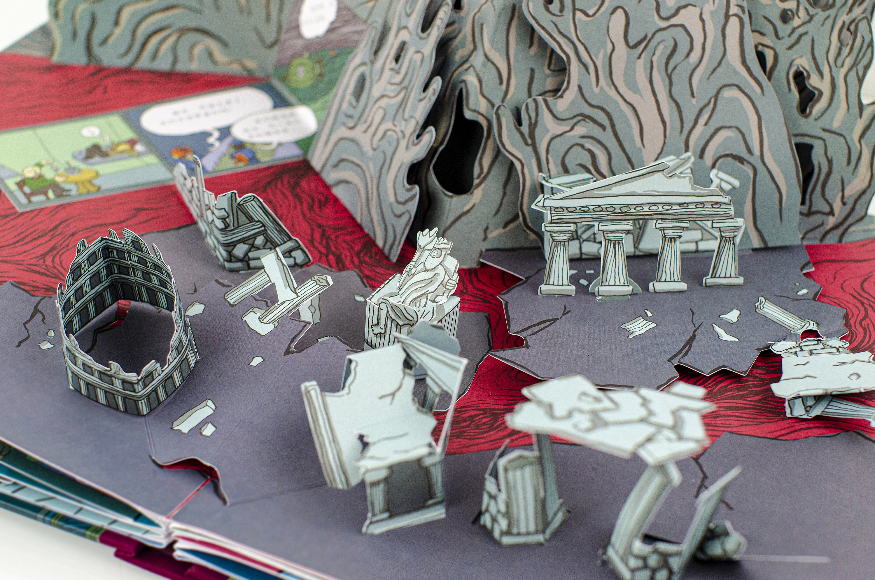 立体书插画v型折