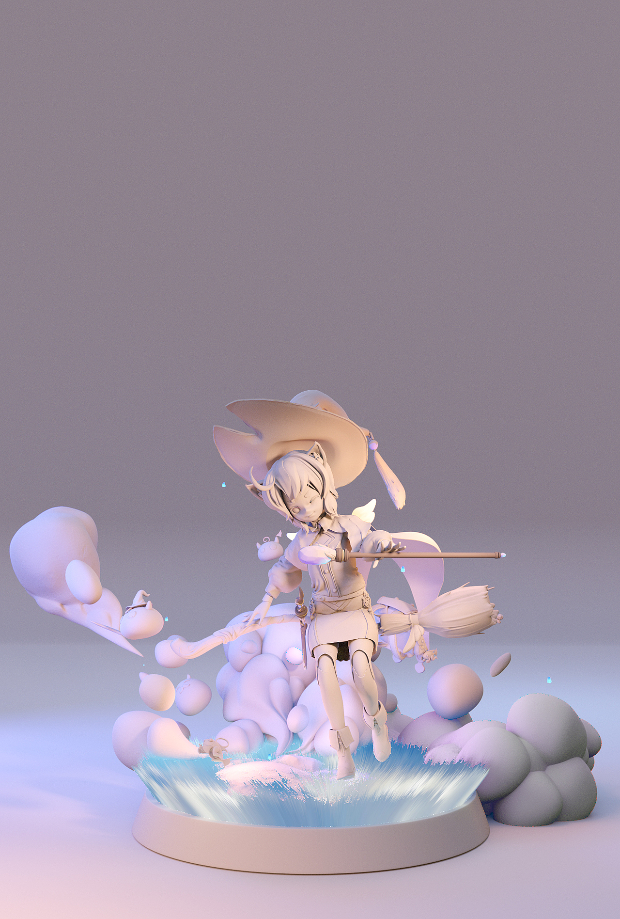 3d手办模型asc画的小怪兽