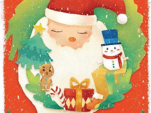 【手绘插画】圣诞动效贺卡（个人主页-ZMzQxMjA4MDA=） - 闪屏/壁纸 - 站酷设计师森大人原创素材 - 站酷ZCOOL