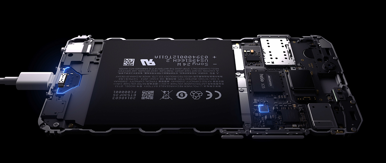 魅族魅蓝Meizu手机渲染精修产品图