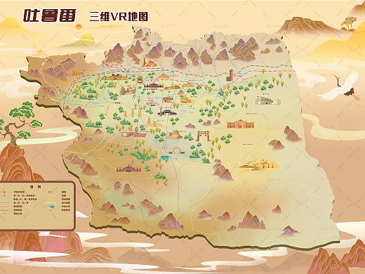 新疆吐鲁番|手绘地图