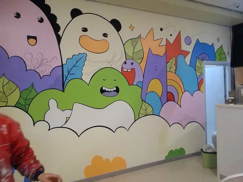 阿杜手绘速写肖像画墙绘手绘墙涂鸦墙体彩绘美术培训