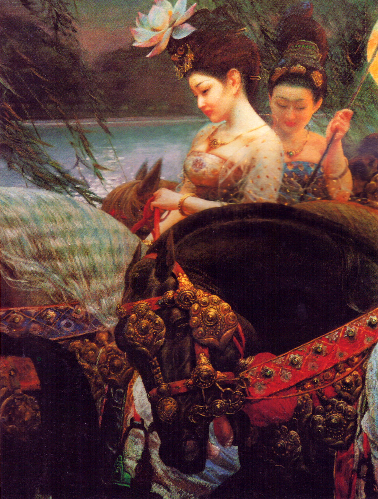 油画作品《夏夜》_王可伟-站酷zcool