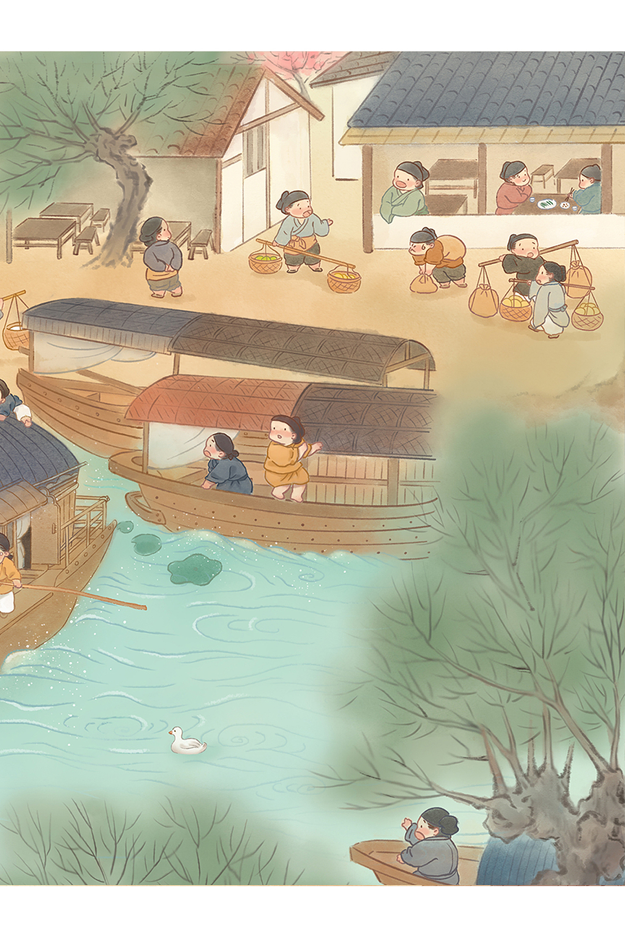 清明上河闹市图（图ZMjk1MDMwNjAw） - 商业插画 - 站酷设计师春羊原创素材 - 站酷ZCOOL