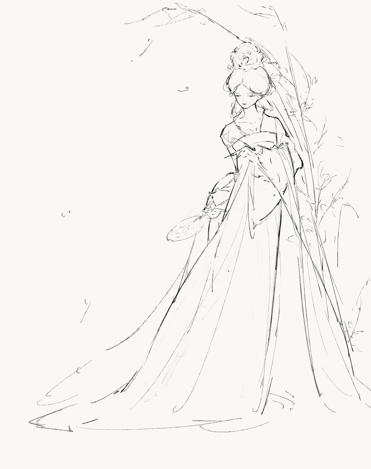 【绘画过程】芙蓉不及美人妆