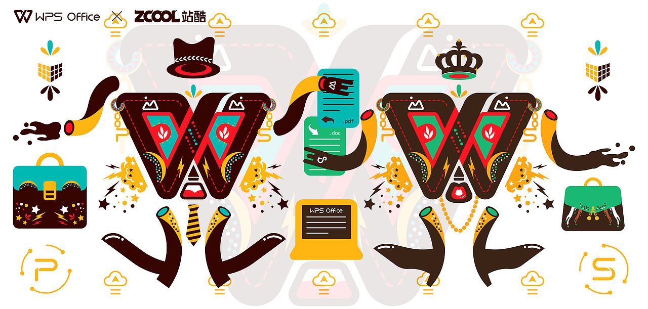 Mr.W & Ms.W——創(chuàng)意點亮辦公美學(xué)（圖ZMjY3Njk1MjQw） - 商業(yè)插畫 - 站酷設(shè)計師LY藍影原創(chuàng)素材 - 站酷ZCOOL