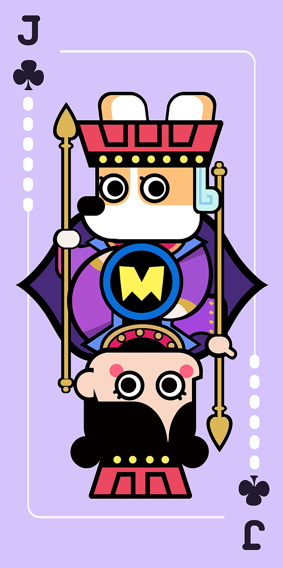 飞狗moco和主人的专属扑克牌|插画|商业插画|飞狗moco_原创作品-站酷