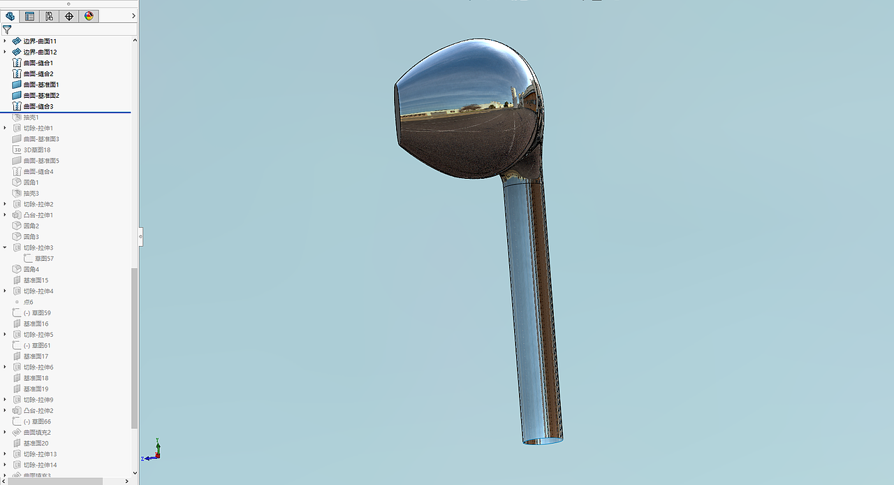 apple airpod solidworks 建模 实时渲染截屏