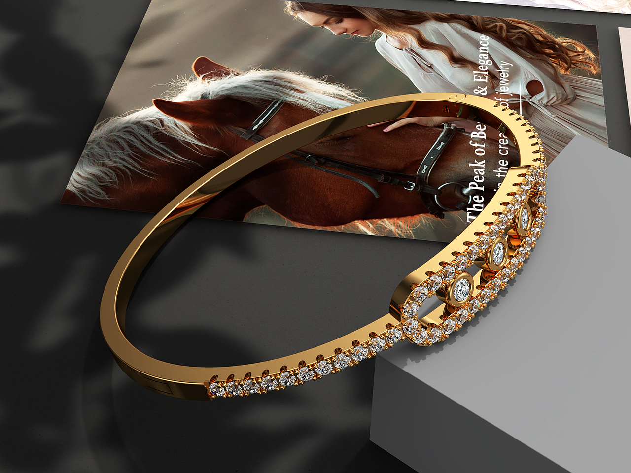 珠宝饰品——手镯渲染拍摄