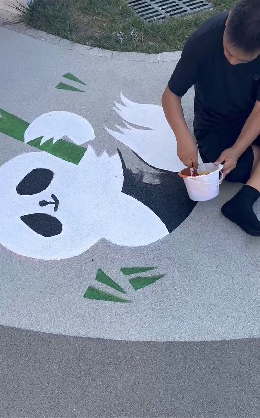 PVC塑胶地面地坪画彩绘