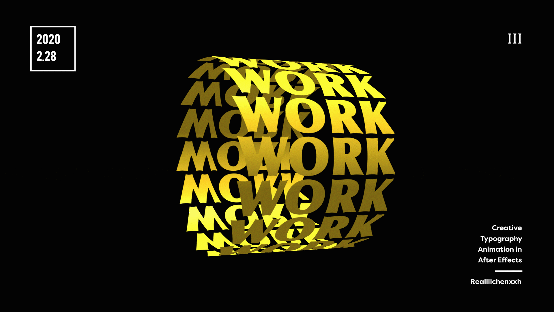 动态字体 Typography Animation（图ZMTk3NTY5NTg0） - 字体/字形 - 站酷设计师reallllchenxxh原创素材 - 站酷ZCOOL