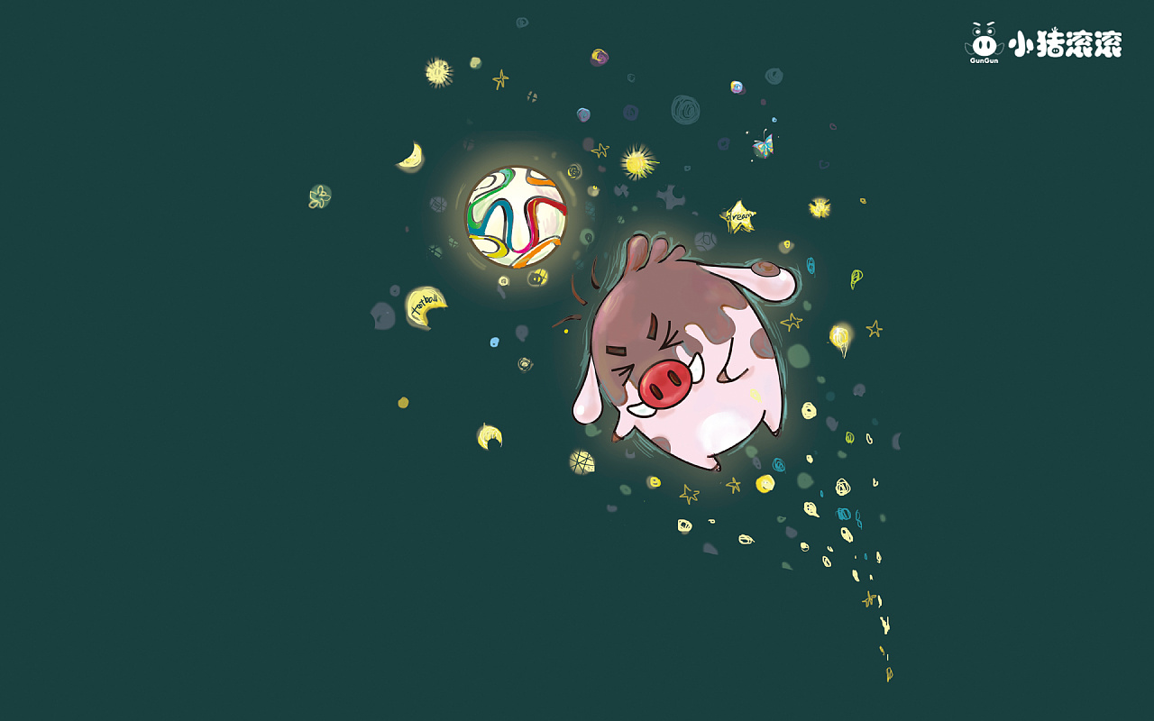 小猪滚滚 世界杯壁纸