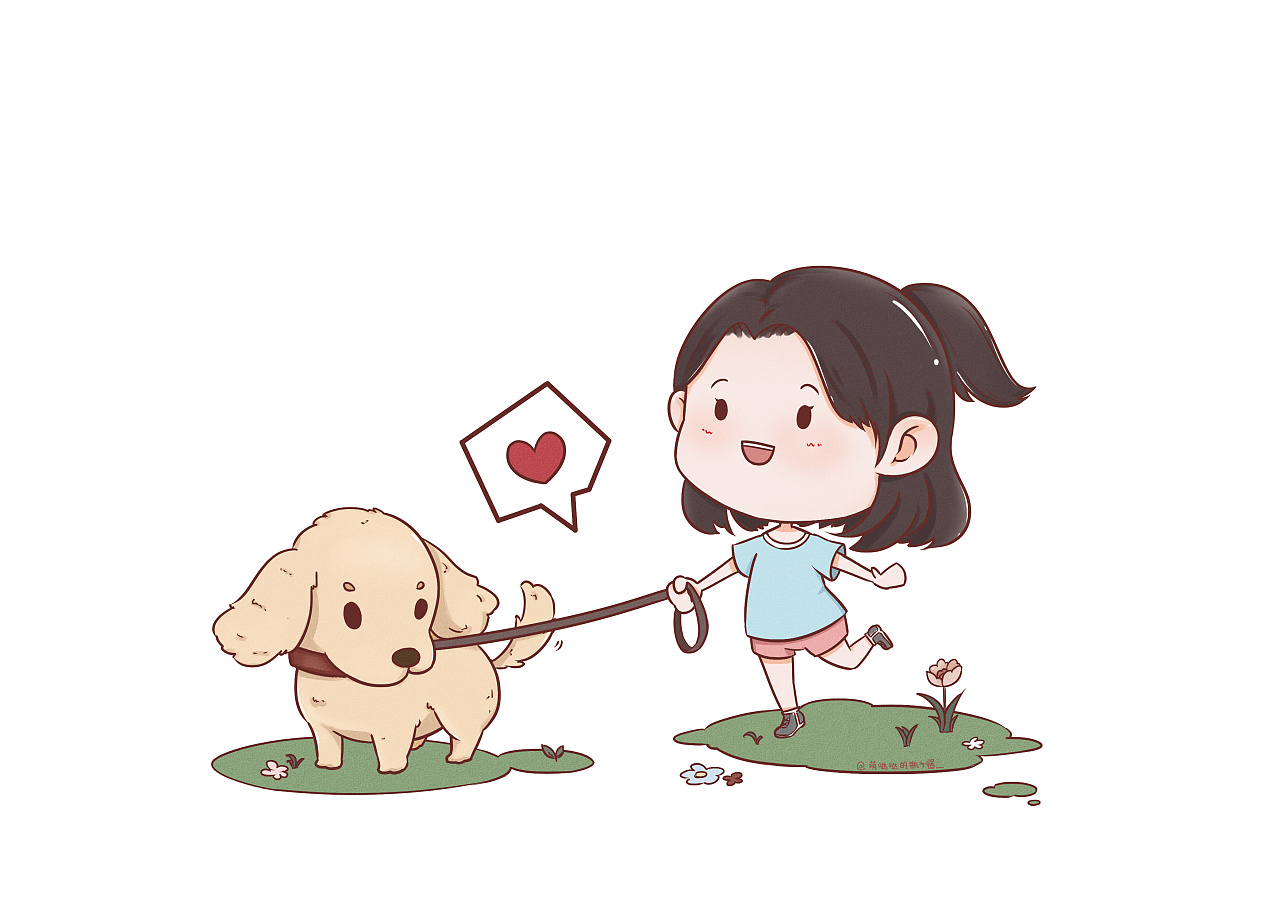 广州创文小插画【平安出行,文明养犬】