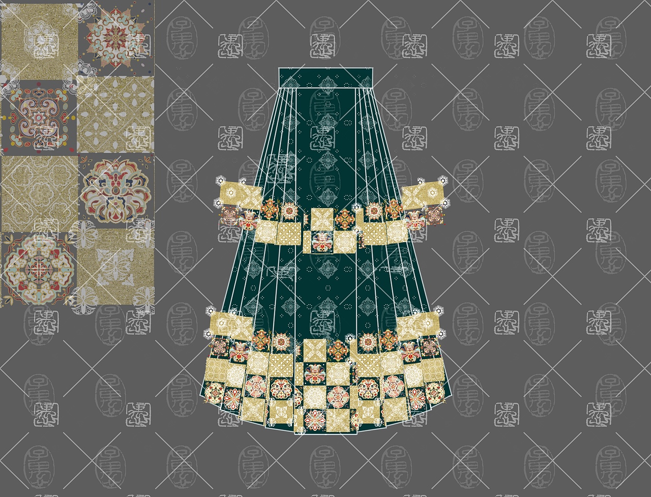 马面裙设计（图ZMjYzMjEzMDMy） - 传统/民族服饰 - 站酷设计师子愚本愚原创素材 - 站酷ZCOOL