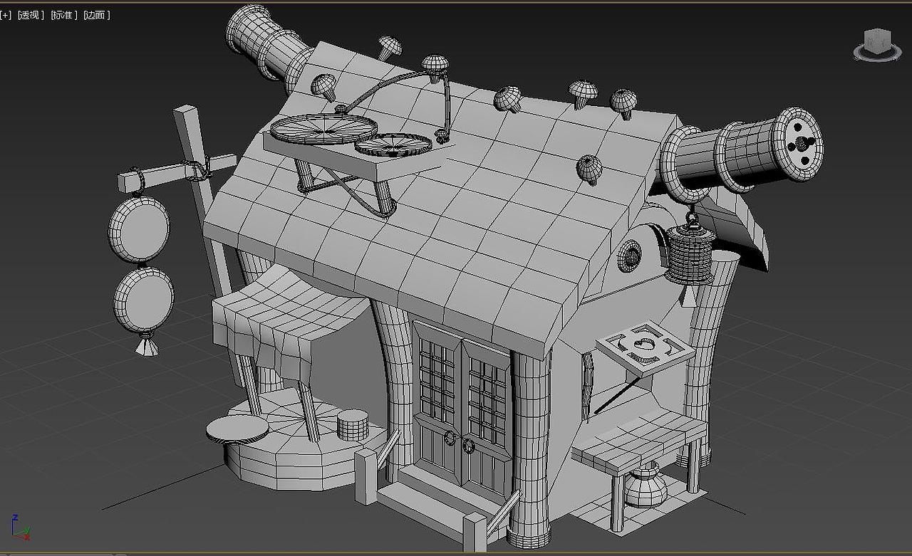 3dmax 游戏房屋建模