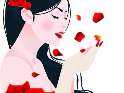 花瓣女写实图
