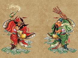 國風(fēng)門神-關(guān)羽、張飛