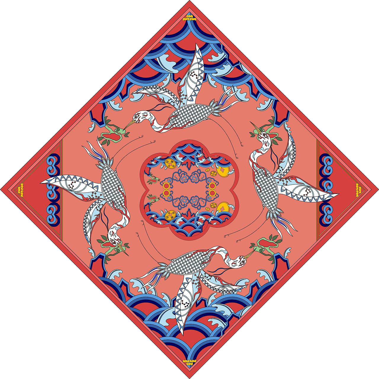 补缀乾坤清代补子纹样的视觉元素创新设计