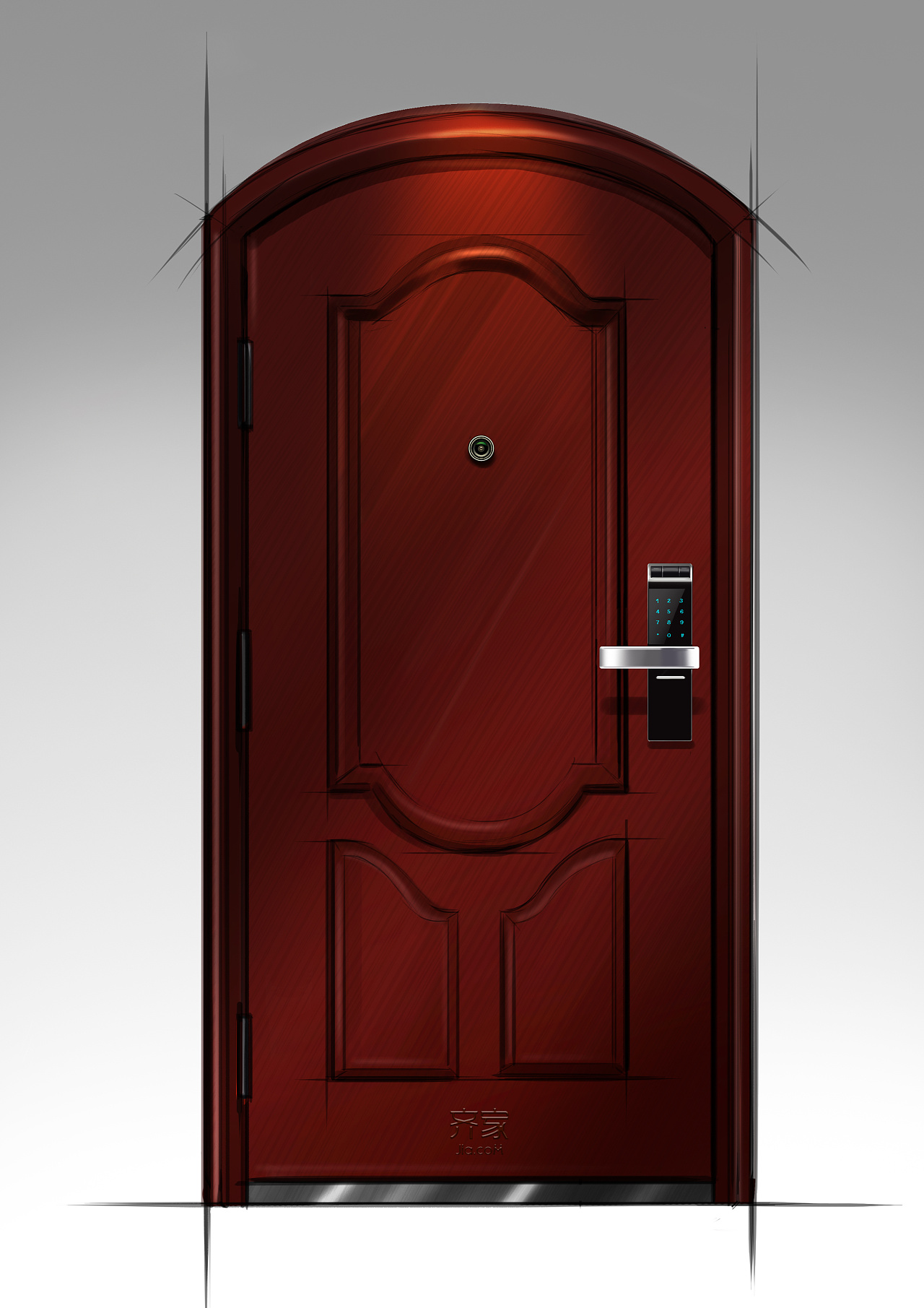 现代家装防盗门装修效果图片展示_别墅设计图