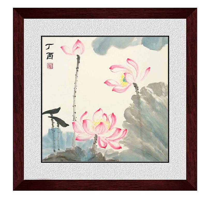 水墨画荷花（图ZMTE0NjgzNzcy） - 绘画 - 站酷设计师小建建123原创素材 - 站酷ZCOOL