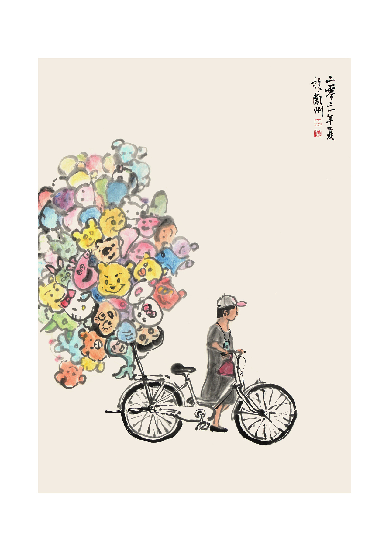 卖气球的人,94|纯艺术|绘画|杨晓峰 - 原创作品 - 站酷 (zcool)