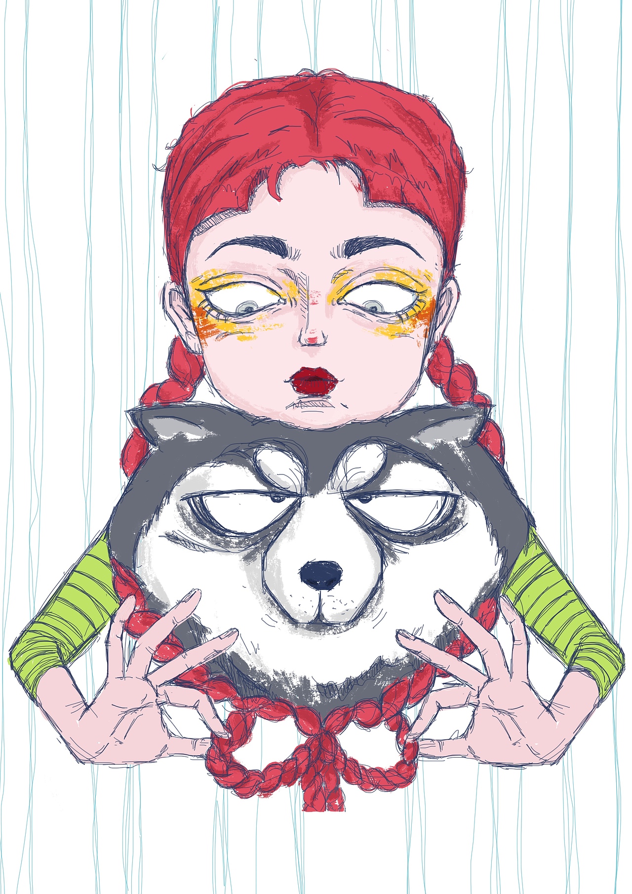 问和狗子玩耍的三种方式（图ZMjQxODQwMzE2） - 新锐潮流插画 - 站酷设计师闹海的丸子头原创素材 - 站酷ZCOOL