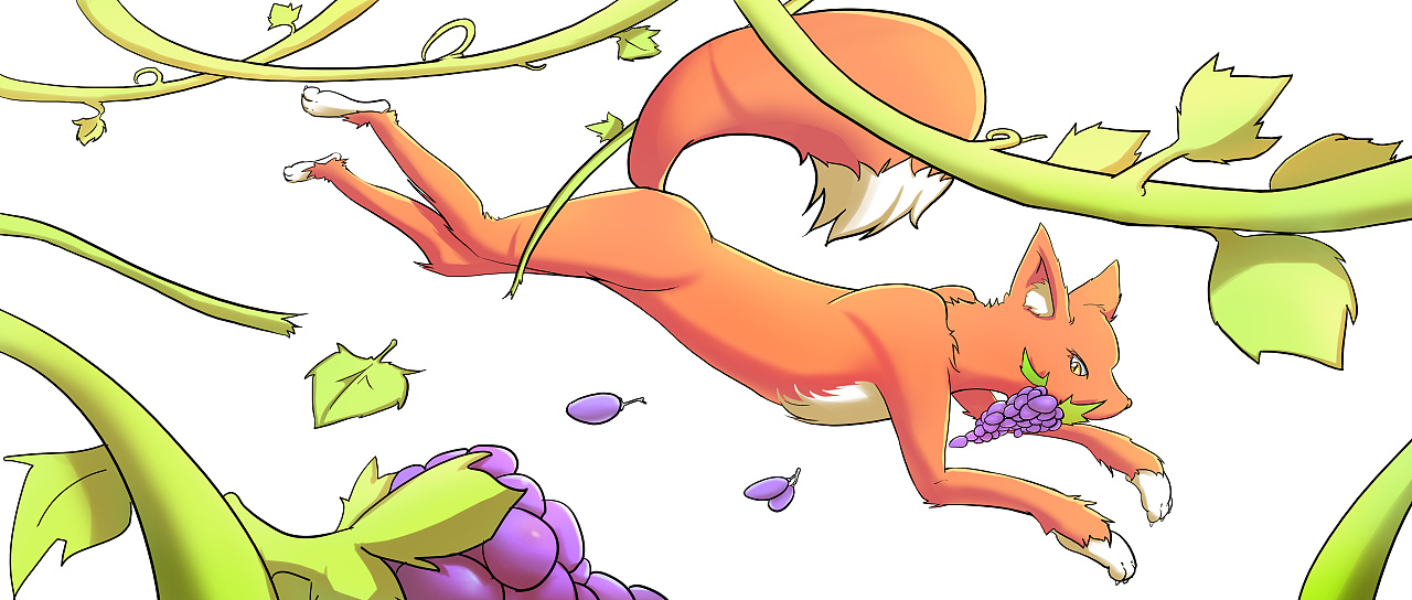 狐狸与葡萄|插画|儿童插画|空溢心 - 原创作品 - 站酷 (ZCOOL)