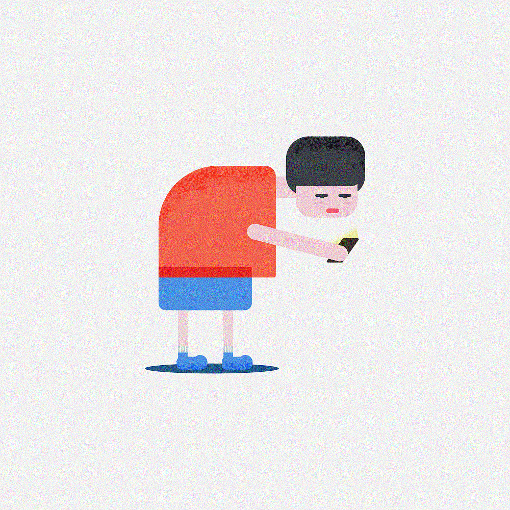 低头族|插画|概念设定|麦兜和朱莉安_原创作品-站酷zcool