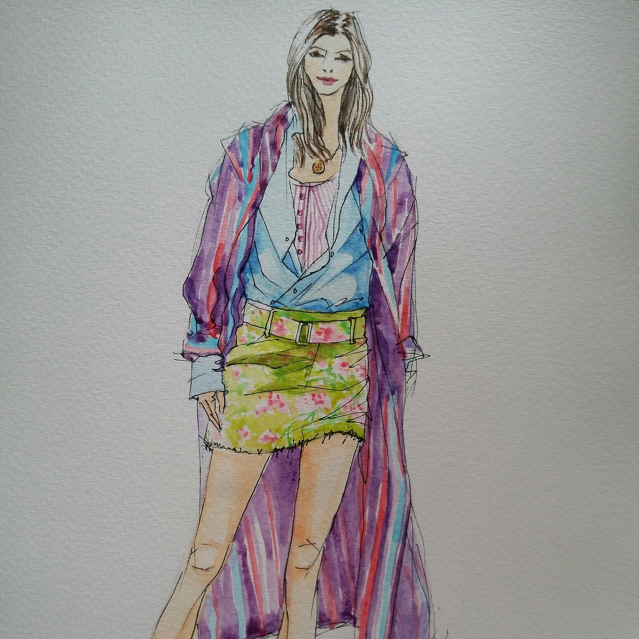 手绘时装插画(女装)