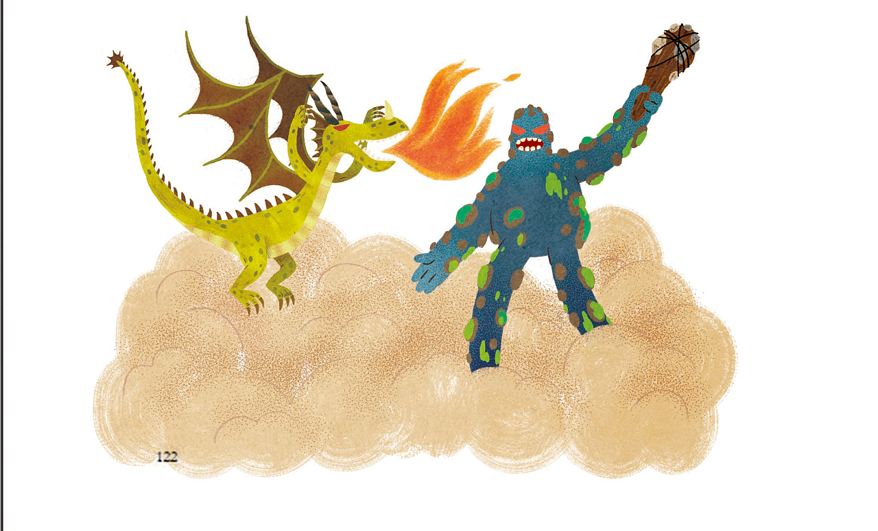 去年为小说七条龙配的插图