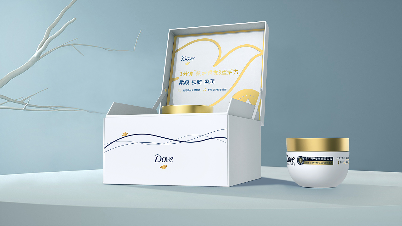 多芬至臻发膜礼盒|平面|包装|赞碳设计 - 原创作品 - 站酷 (zcool)