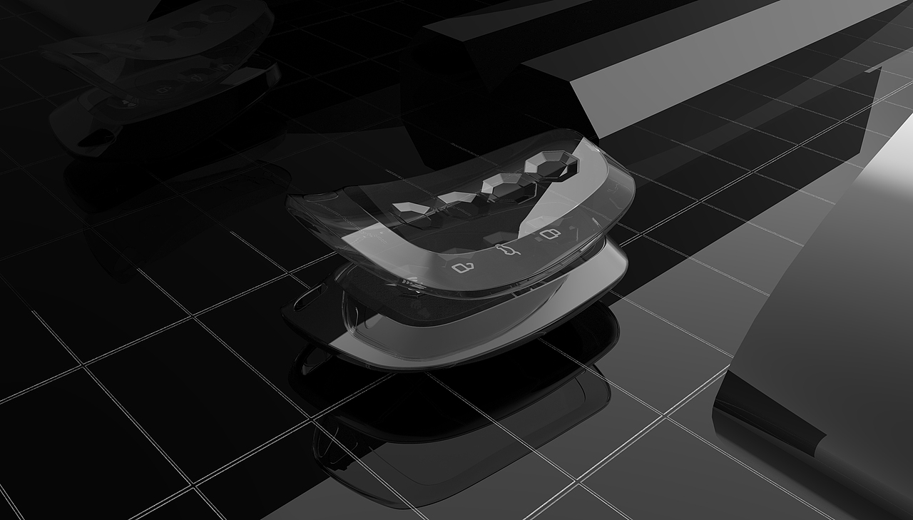 汽车钥匙保护壳挂扣建模与渲染分享