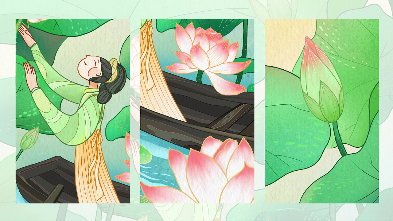 新国风插画-二十四节气 立夏（图ZMzMyMzU4Njcy） - 创作习作 - 站酷设计师三三YM原创素材 - 站酷ZCOOL