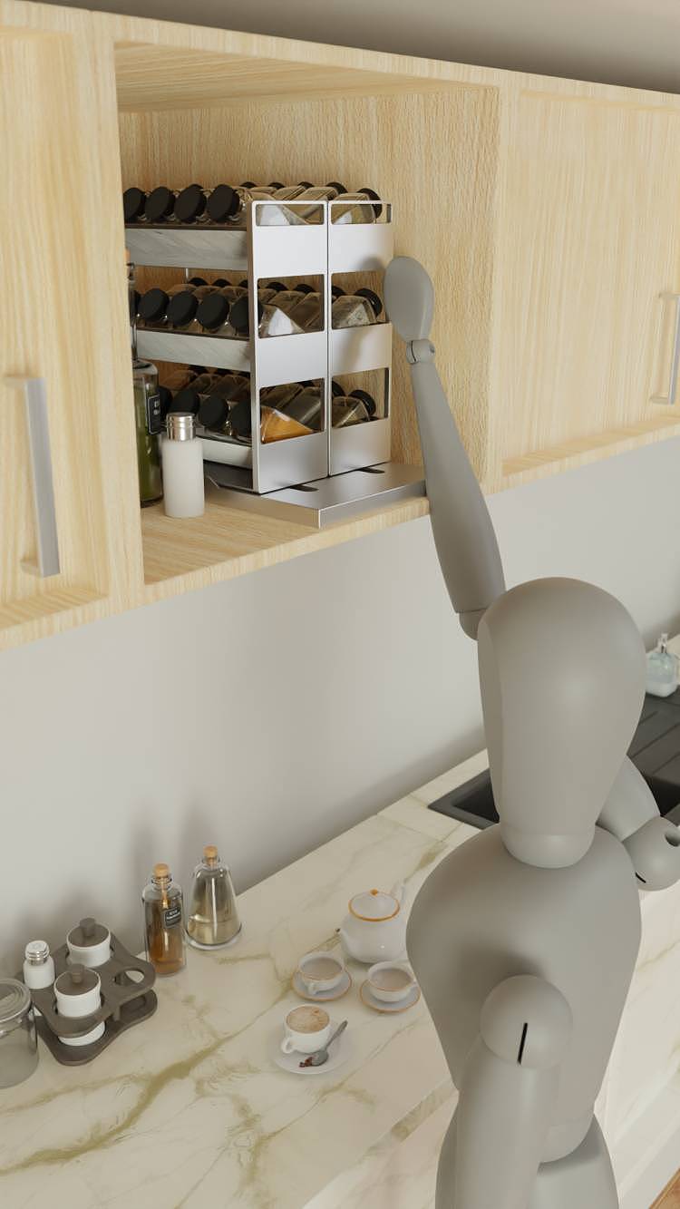 橱柜不锈钢调料架设计（图ZMzI5NDg3MjEy） - 生活用品 - 站酷设计师眼前三亮设计原创素材 - 站酷ZCOOL