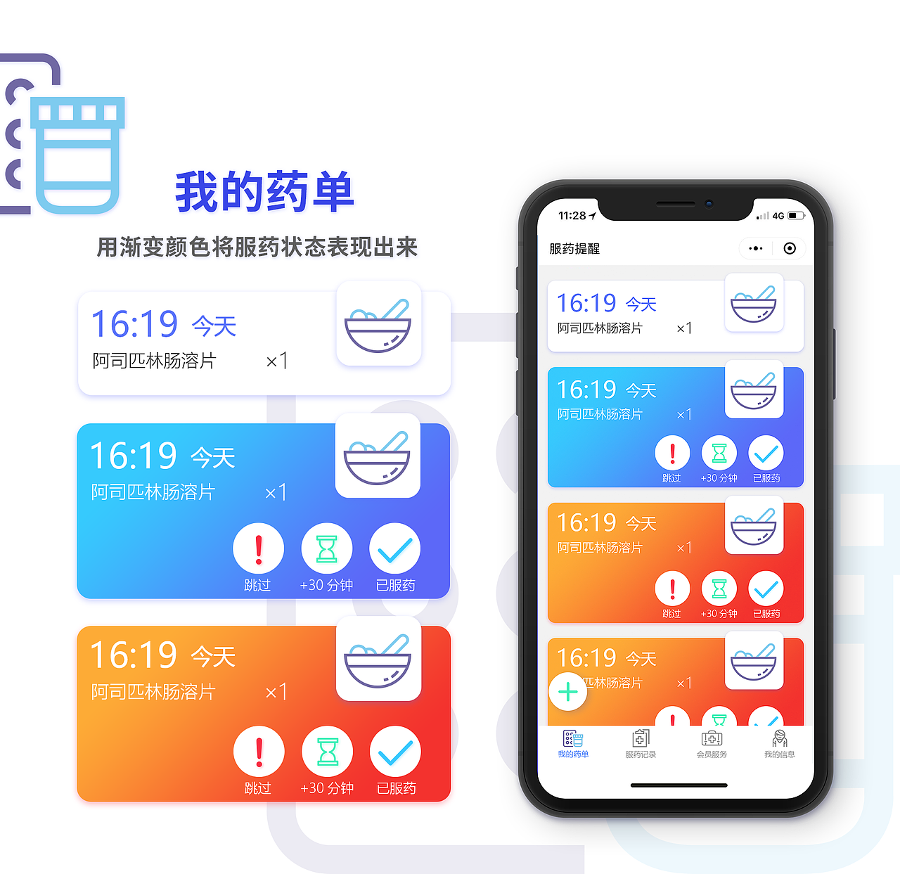 微信小程序 智医药盒v1.5（图ZMTA2NDAxNzY0） - APP界面 - 站酷设计师夏茫原创素材 - 站酷ZCOOL