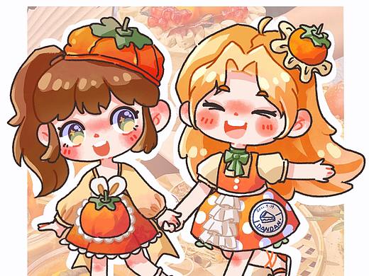 秋天的味道丨柿子爆浆蛋糕拟人