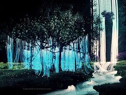 3d宴会婚礼设计表现 光纤灯元素的应用