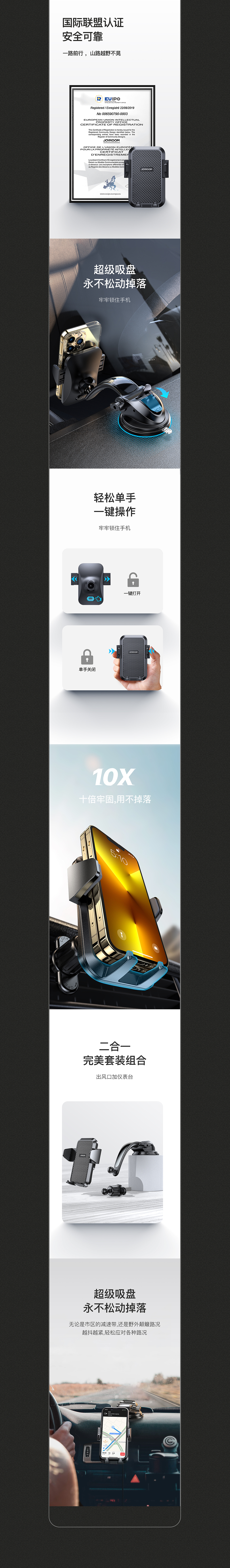 亚马逊-车载支架详情页X3