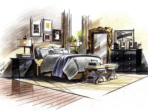 室内手绘优秀作品欣赏（二）