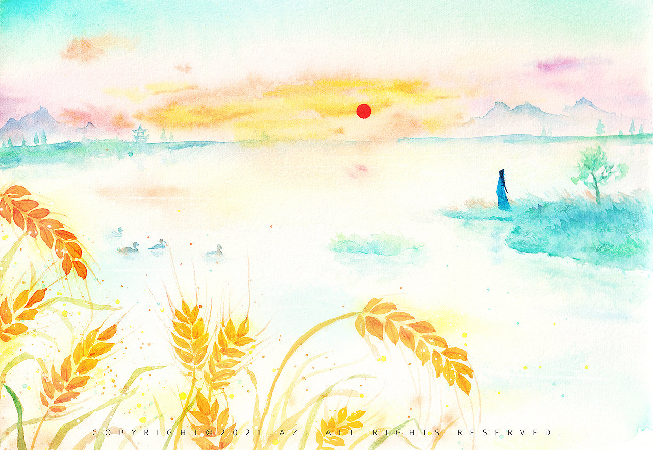 二十四节气（图ZMjU0NjQyNDA4） - 艺术插画 - 站酷设计师阿哲AZ原创素材 - 站酷ZCOOL
